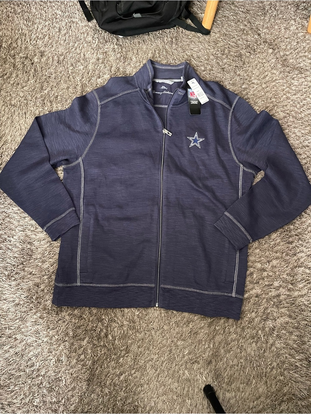 NFL Navy Dallas Cowboys Team Apparel Pullover with NFL Shield Tag